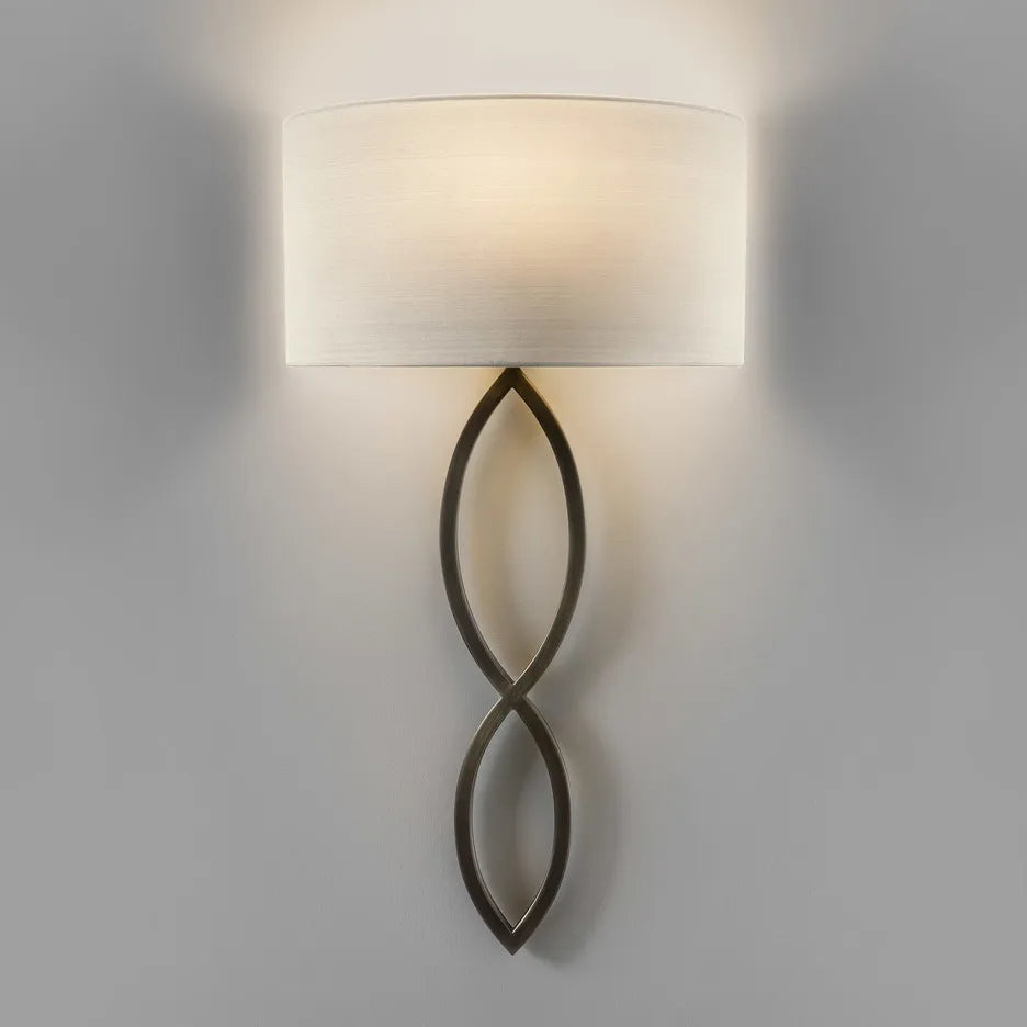 Applique murale LED en tissu avec cercle créatif en fer - Éclairage moderne de qualité