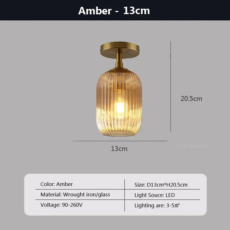 Plafonnier LED de Luxe en Verre Moderne pour Décoration Épurée
