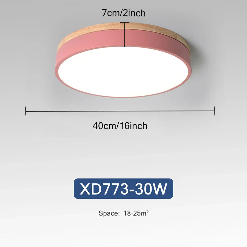 Plafonnier Nordique LED en Bois à 7 Couleurs pour Salon - 3 Lumières Ajustables - Idéal pour Chambre et Couloir