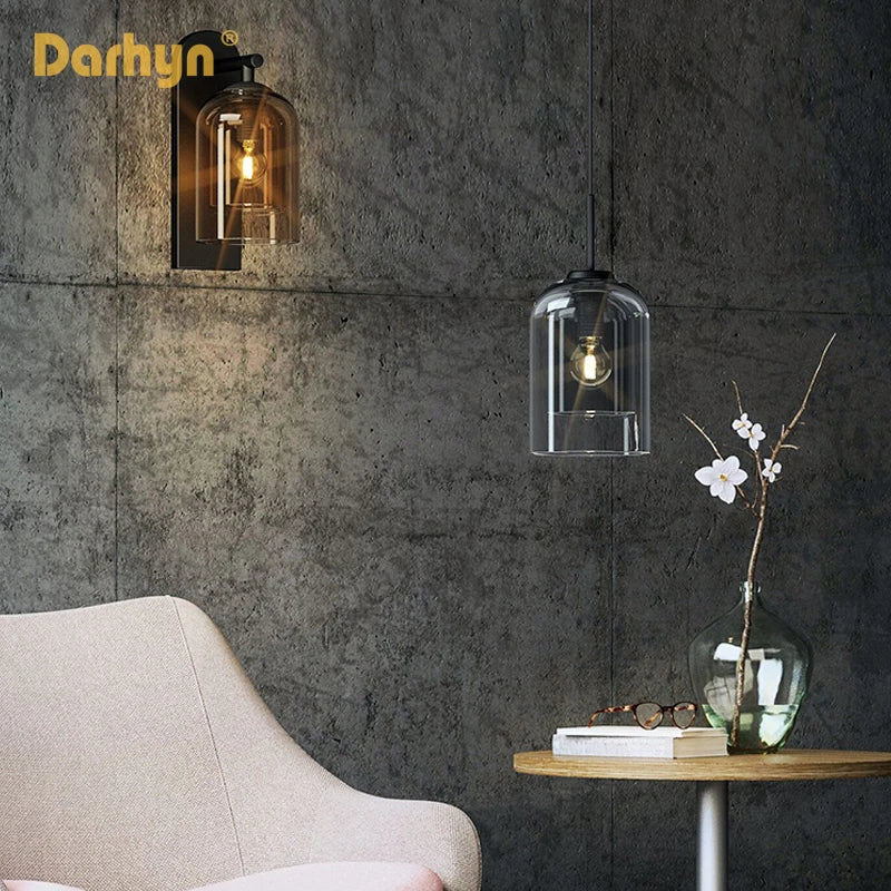 Applique murale en verre Double Texture Ins Girl Collection