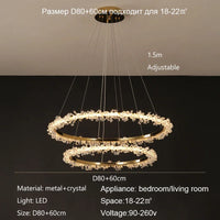 Lustre Nordique de Luxe en Cristal - Décoration Moderne