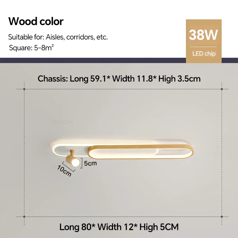 Plafonnier LED moderne avec projecteur pour décoration intérieure
