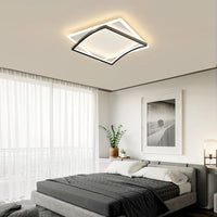 Lustre LED Carré Moderne pour Chambre Salon Étude Foyer Maison