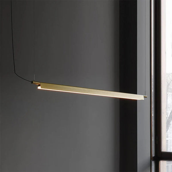 Suspension design scandinave linéaire avec compendium LED longue