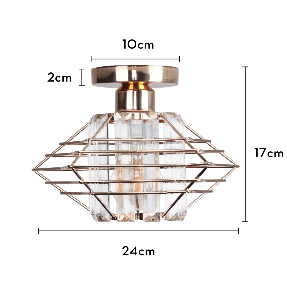Plafonnier LED Crystal Touch