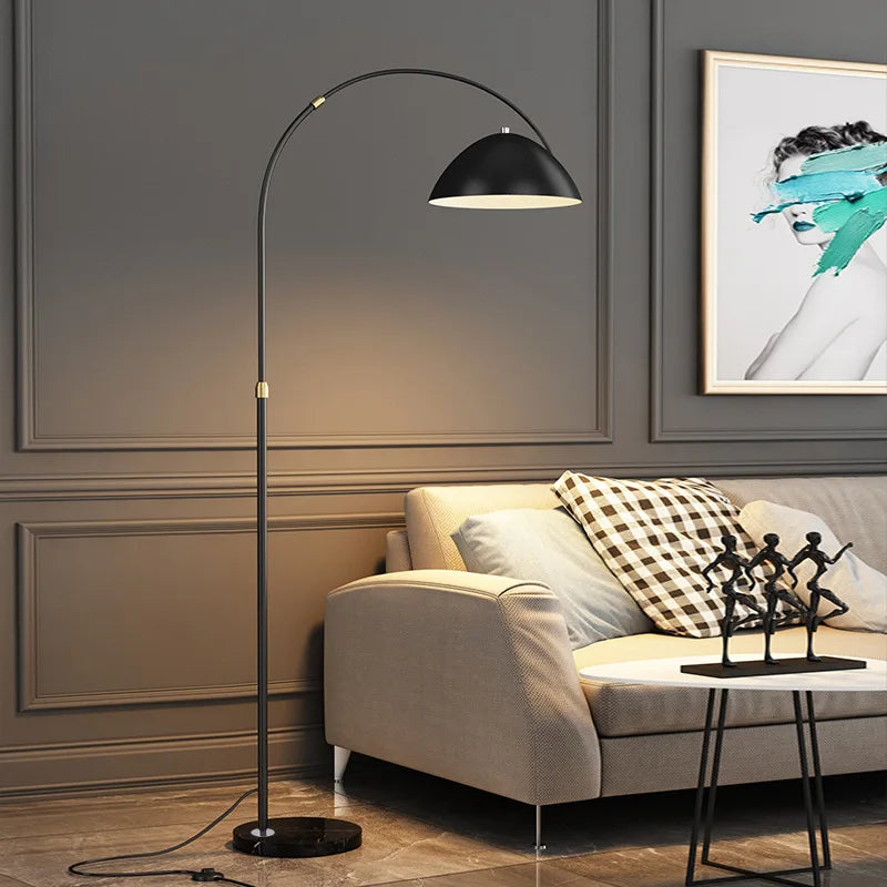 Lampadaire Arc en Métal Chromé Minimaliste Modern.