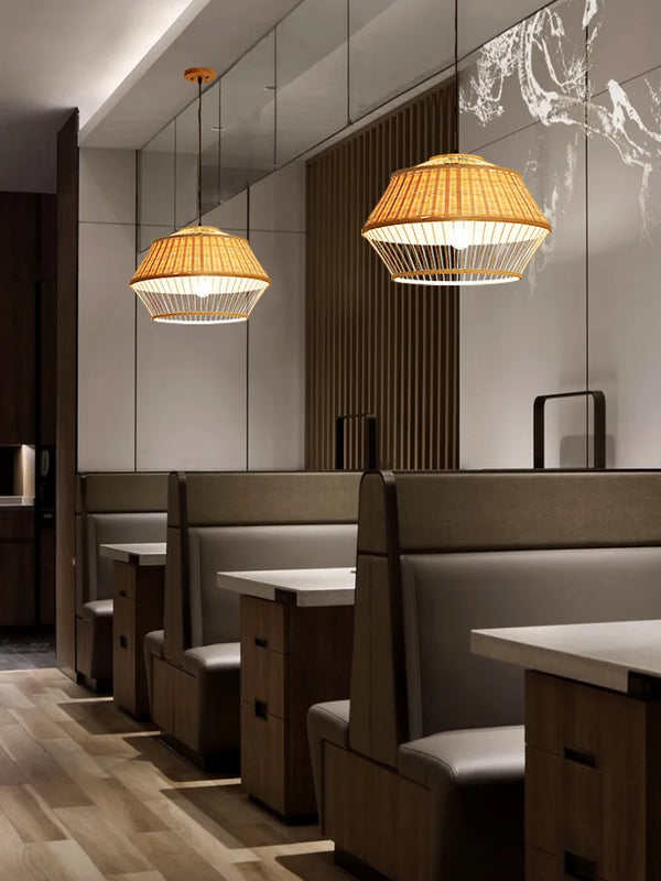Suspension luminaire en bambou de qualité supérieure pour restaurant et hôtel