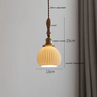 Suspension céramique fleur LED nordique moderne