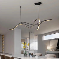 Lustre LED design à intensité variable pour éclairage intérieur.