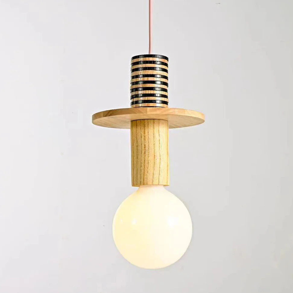 Lampe nordique en bois - Suspension LED - Décoration lumineuse pour la maison