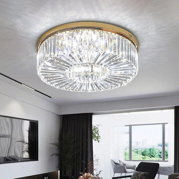 Lustre moderne Or Lustre Luxe Cristal LED Dimmable