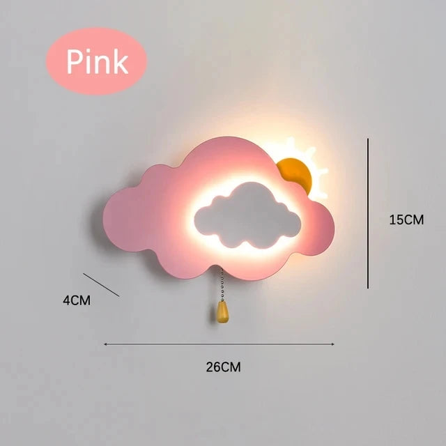 Applique murale pour enfants en forme de nuage : design minimaliste et moderne