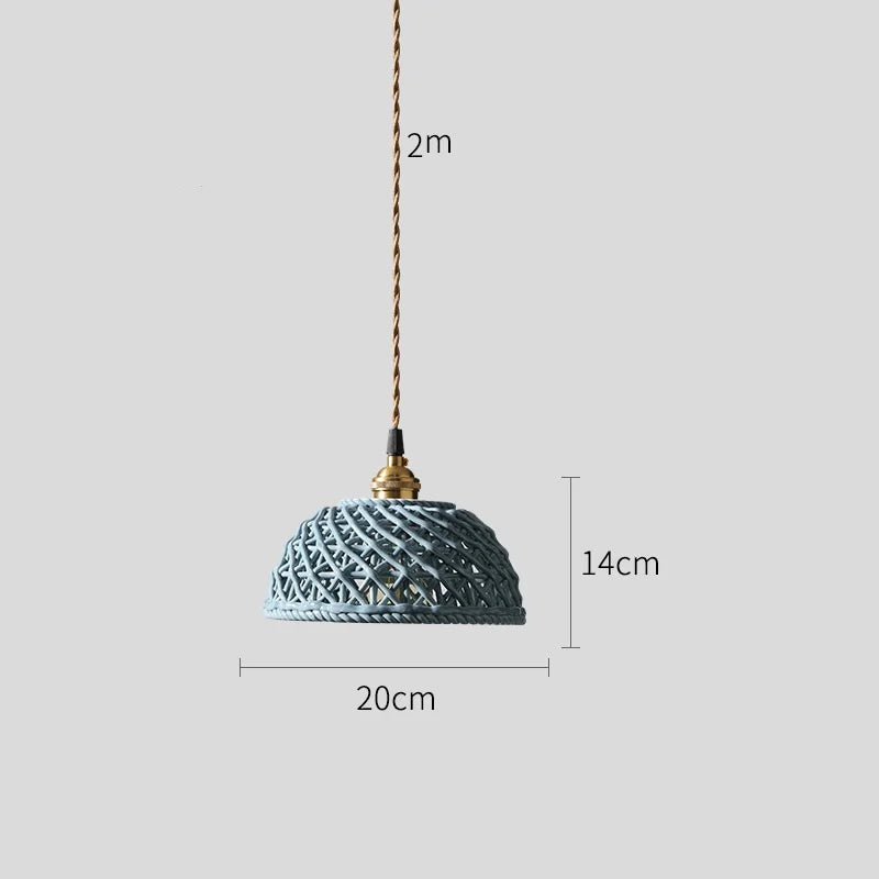 Suspension LED Blanc en Céramique - Style Nordique Moderne - Cuivre Suspension Lampe