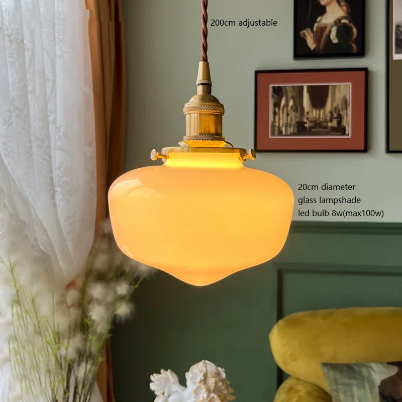 iwhd Suspension LED - Verre et Cuivre - Style Nordique Moderne