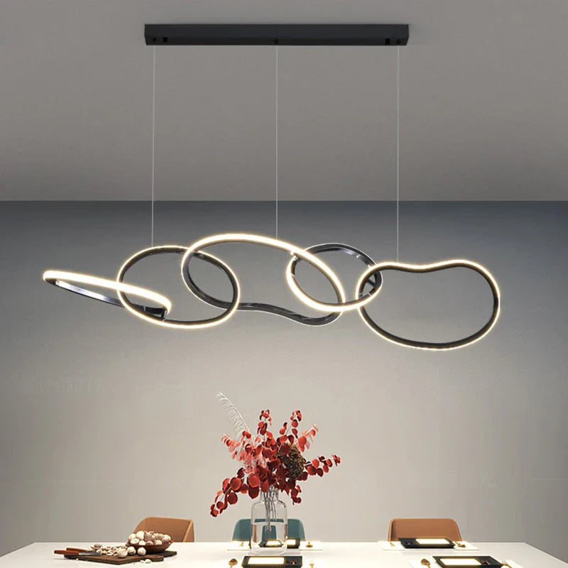 Chambre moderne : Éclairage intérieur design LED et lustres suspendus