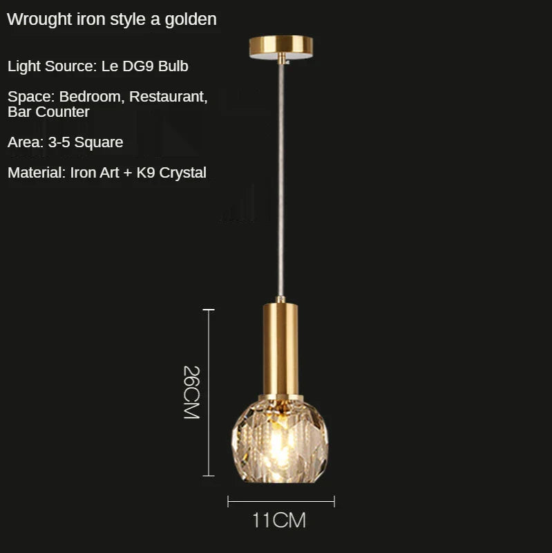 Suspension LED nordique en verre design