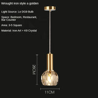 Suspension LED nordique en verre design