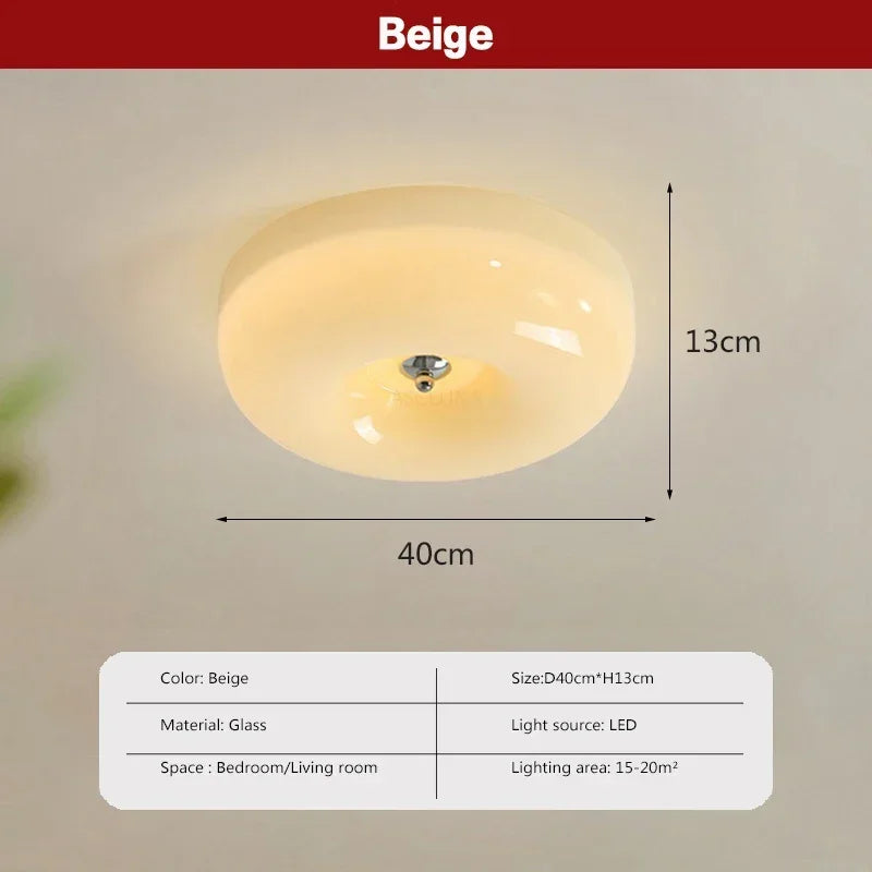 Plafonnier LED nordique minimaliste Blanc/Beige - Édition Limitée