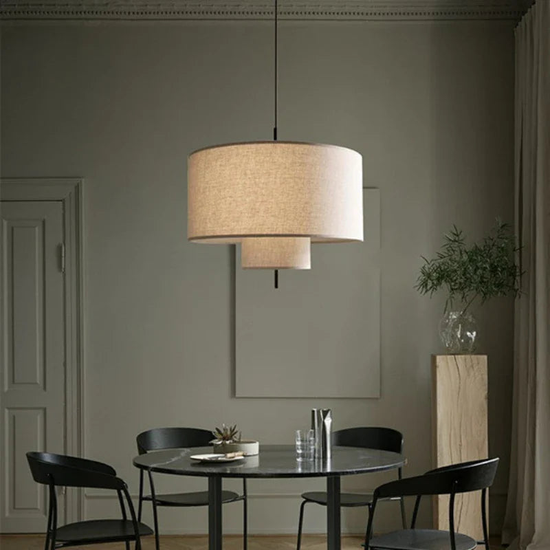 Suspension Art en lin pour un style nordique et moderne