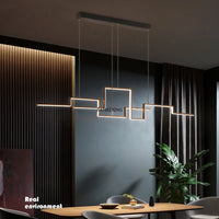 Lustre LED Design Réglable pour un Intérieur Moderne