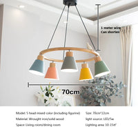Lampe suspension nordique Macaron modernisée