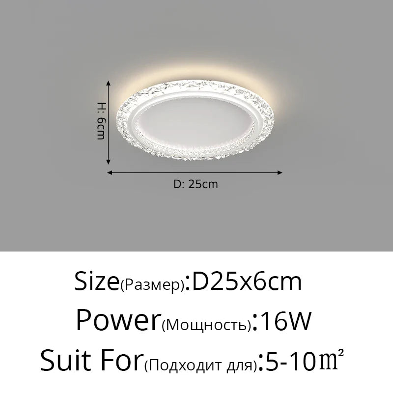 Lustre nordique minimaliste en acrylique LED or moderne - Édition Prestige