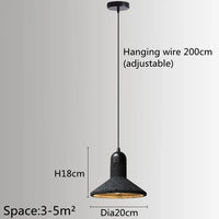 Suspension Industrielle Rétro Luminaire LED Nordique pour Bar Salle À Manger Chambre