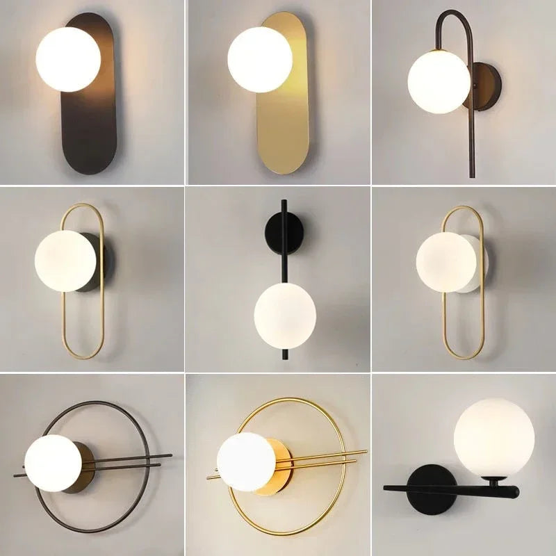 Lustre LED Moderne Nordic Gold & Black