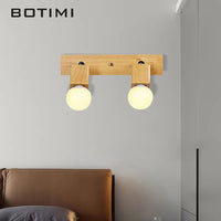 Applique murale en bois massif pour hôtel et miroir ajustable