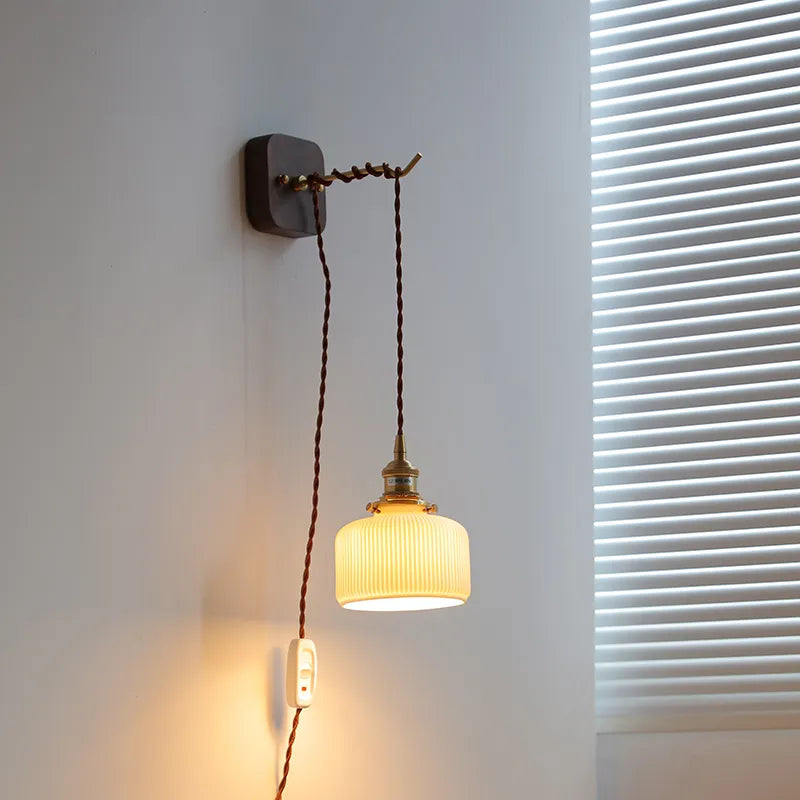 Applique Murale LED Noyer Cuivre - Élégance Moderne