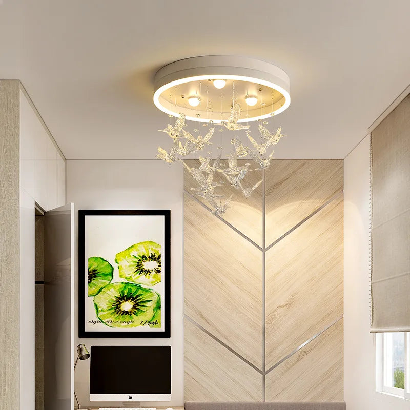 Lustre LED en Cristal Créatif - Chaleur Romantique Moderne
