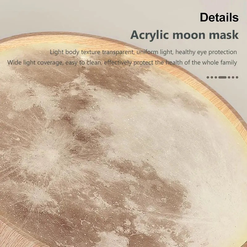 Plafonnier LED nordique Lunaire en bois