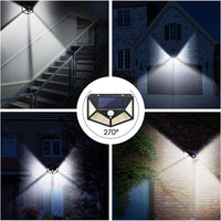 Applique solaire extérieure étanche avec capteur de mouvement et 100 LED.