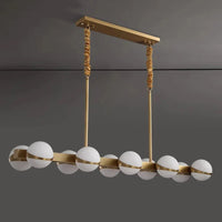 Lustre doré LED pour un intérieur moderne