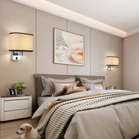 Applique murale Led de luxe avec abat-jour en tissu
