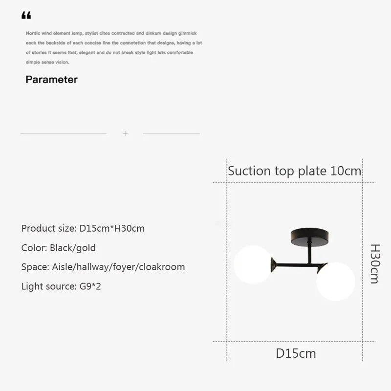 Plafonnier en verre noir et or moderne pour éclairer votre intérieur