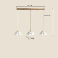 Suspension céramique fleur LED nordique moderne