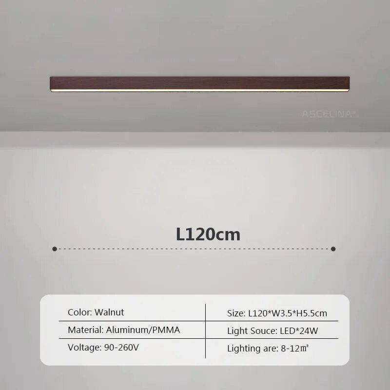 Lustre LED Bois Nordique Minimaliste