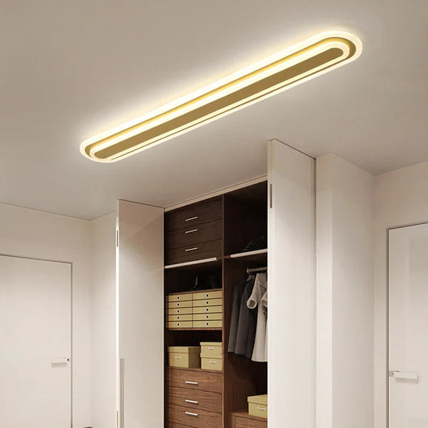 Lustre Moderne Minimaliste Nordique LED - Décoration Or pour Balcon et Allée