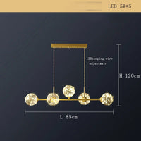 Lustre Cuivre Moderne et Minimaliste avec Étoile LED
