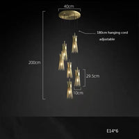 Lustre en cuivre LED décoratif de qualité supérieure pour la maison