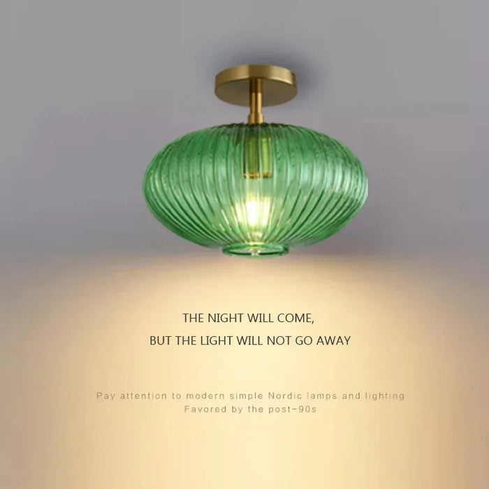 Plafonnier LED en verre nordique minimaliste pour un style moderne