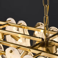 Lustre Nordique de Luxe en Métal avec Cristaux LED Suspendu - Collection Prestige