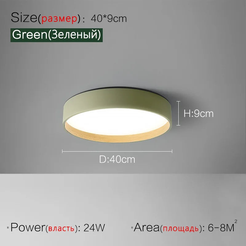 Plafonnier LED Minimal Wood Effect