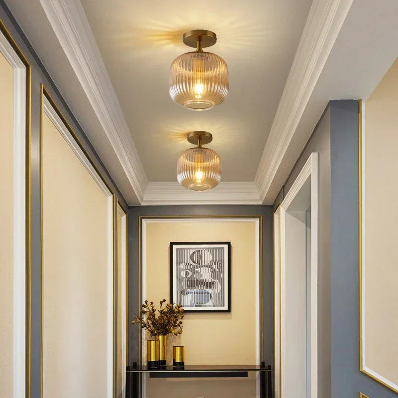 Plafonnier LED de Luxe en Verre Moderne pour Décoration Épurée