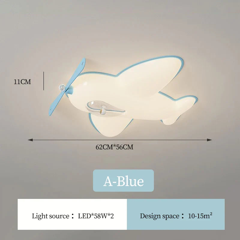 Plafonnier LED "Sky Kids" en forme d'avion pour chambre d'enfants