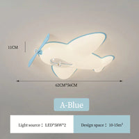 Plafonnier LED "Sky Kids" en forme d'avion pour chambre d'enfants
