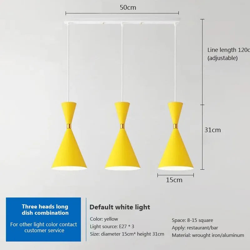 Suspension nordique en aluminium avec trois têtes