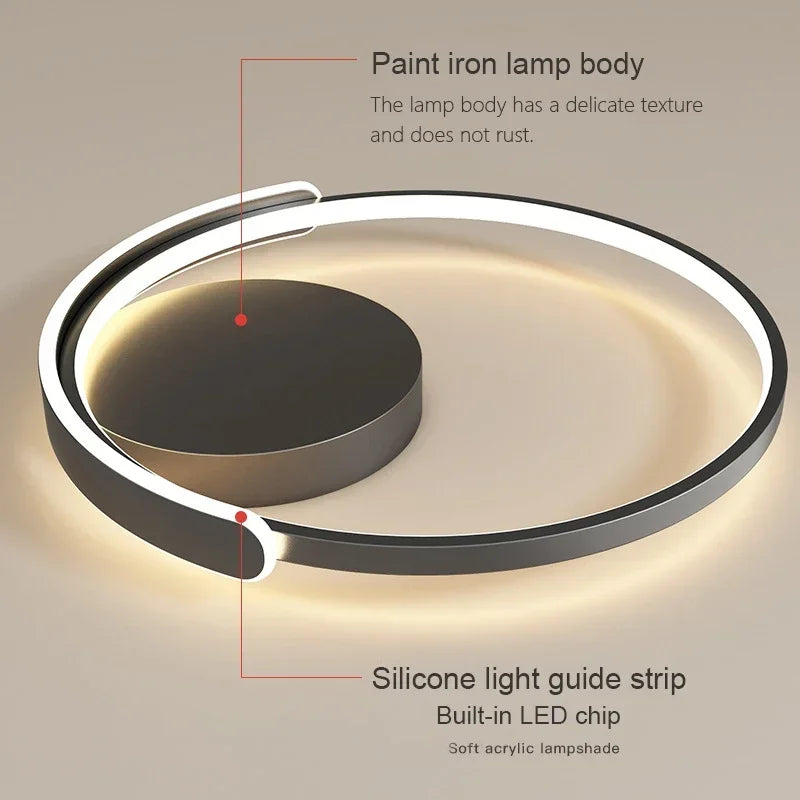 Plafonnier LED Circulaire Minimaliste Moderne - LuxLight