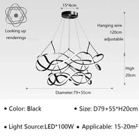 Lustre LED Moderne pour Salon et Restaurant